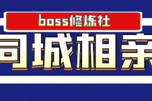 BOSS 修炼社年赚百万同城相亲项目