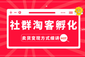 【社群淘客孵化】淘客卖货变现方式细讲
