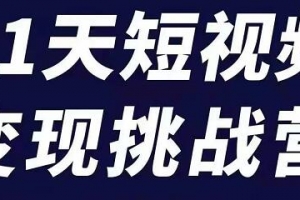 101名师工厂商学院·21天短视频变现挑战营