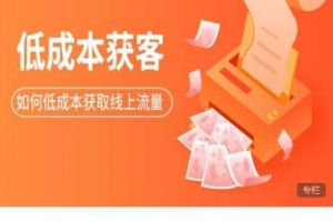 素宣成长学院低成本获客变现营，如何低成本获取线上流量