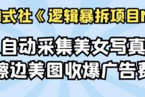 懒人自动采集美女写真站，擦边美图收爆广告费