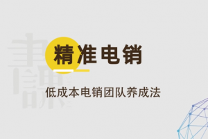 精准电销低成本电销团队养成法