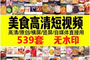 539套无水印美食教程视频