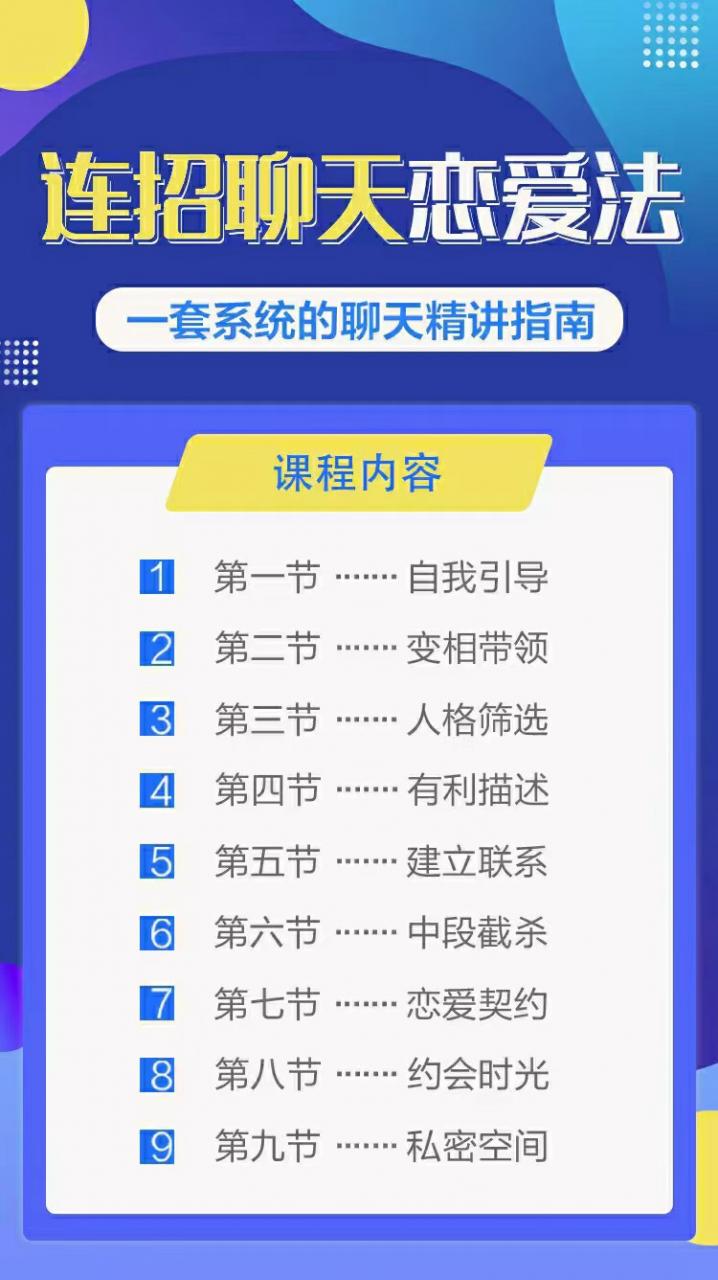 乌鸦救赎连招恋爱聊天法1.0，恋商聊天课程1.0