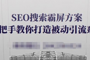 SEO搜索霸屏方案，手把手教你打造被动引流系统