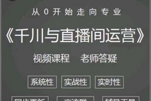 阳光千川与直播间运营，75节千川实操运营课