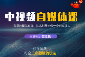 蟹老板中视频自媒体训练课