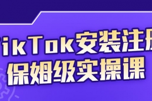 疯人院TikTok安装注册保姆级实操课