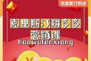 克里斯汀拼多多运营课