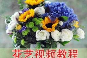 插花花艺教学视频教程针对零基础想开花店或从事花艺工作者
