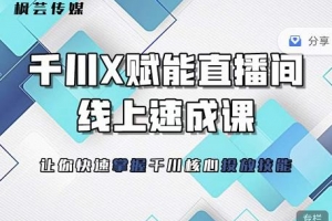 枫芸传媒-线上千川提升课