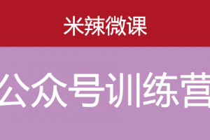米辣微课的蓝海公众号项目训练营