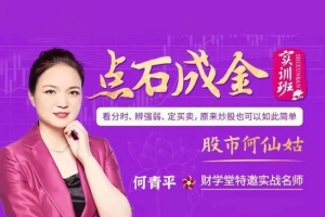 【股市何仙姑】何青平点石成金实训课看分时判断强弱定买卖原来炒股如此简单