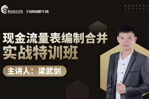 梁武剑现金流量表编制合并实战特训营课程