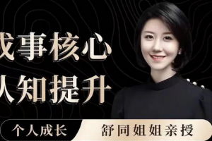 舒同认知提升课 – 成事核心