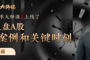 A股经典案例复盘·凌鹏 大师课