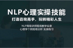 NLP心理实操技能线上课