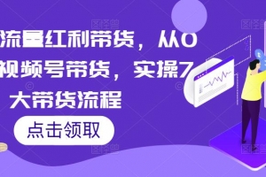 2023流量红利带货，从0-1玩转视频号带货，实操7大带货流程