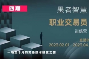 愚者智慧《职业交易员训练营》四期