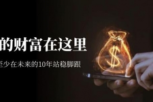 某收费文章《未来的财富在这里》能让你至少在未来的10年站稳脚跟
