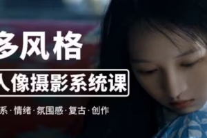 莫梦醒2023零基础也能学：多风格人像摄影系统课【画质高清有部分素材】