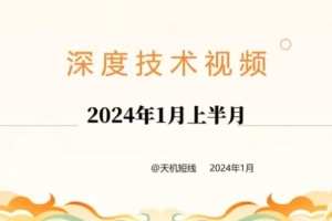 天机短线深度技术视频 2024年1月
