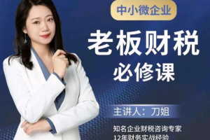 刀姐·中小微企业老板财税必修课