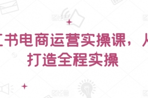王导主小红书电商运营实操课，从零打造全程实操