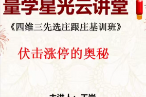 量学云讲堂王岩四维三先选庄跟庄基训班第47期