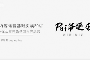 π爷运营内容运营基本功：教会你从零开始学习内容运营