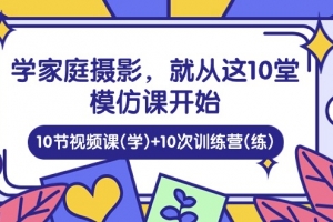 家庭日记：学家庭摄影，就从这10堂模仿课开始 ，10节视频课(学)+10次训练营(练)