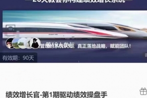 绩效增长官-第1期驱动绩效操盘手，26天教会你构建绩效增长系统