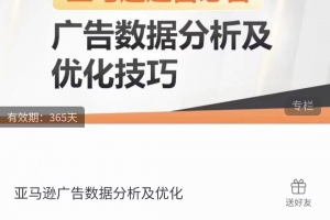 亚马逊广告数据分析及优化,高效提升广告效果，降低ACOS, 促进销量持续上升