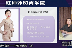 旺坤外贸商学院-外贸小白如何完美蜕变行业销冠线上课程，初出门0基础