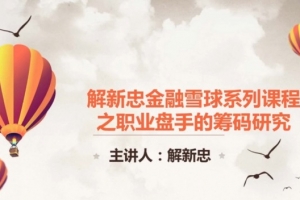 职业操盘手筹码技术视频共9课（解新忠）