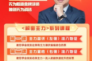 无为张德涛老师 解密主力资金流向系列课程