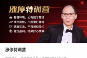 【股谱老王】王建涨停特训营