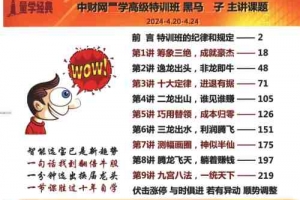 量学2024年4月黑马王子特训班 北京特训班线下课合成视频