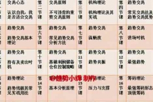 【趋势小辉】趋势交易系统课视频 20集