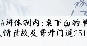 老A单位阳谋经验大汇总：讲透体制内单位门道251节-视频