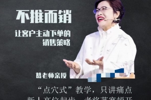 不推而销～让客户主动下单的销售策略_葛老师