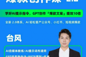 AI自媒体提示词进阶课2.0，14天用GPT创作爆款内容提效10倍