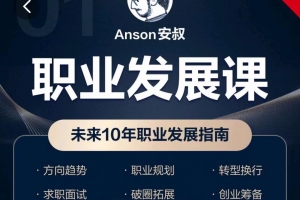 Anson安叔—职业发展课未来10年职业发展指南
