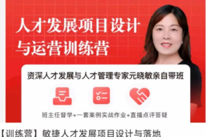 元晓敏-敏捷人才发展项目设计与落地训练营