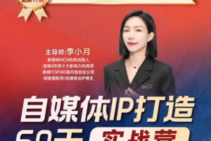 李小月小红书IP打造60天实战营(第11期)5.0内容全面升级，硬核干货，一站式引流变现系统课