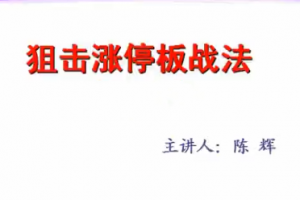 汇盈陈辉－狙击涨停板战法 6节视频