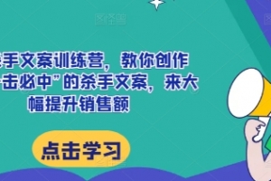 李炳池AI杀手文案训练营，教你创作出“一击必中”的杀手文案，来大幅提升销售额