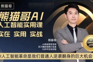 熊猫哥AI人工智能实用课，实在实用实战，普通人逆袭翻身的巨大机会