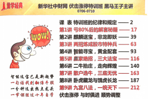 量学2024年7月黑马王子特训班 北京特训班线下课合成视频+文档+指标