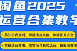杰哥2025闲鱼电商运营全集，2025最新咸鱼玩法